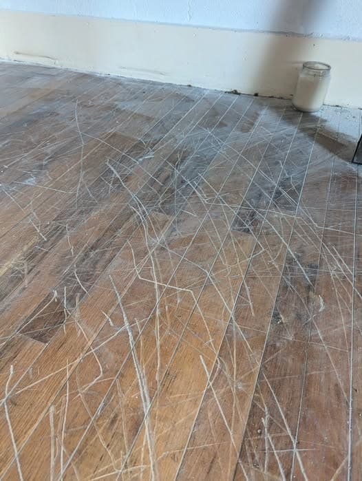 Fixing a Scratched Hardwood Floor

Description of Issue