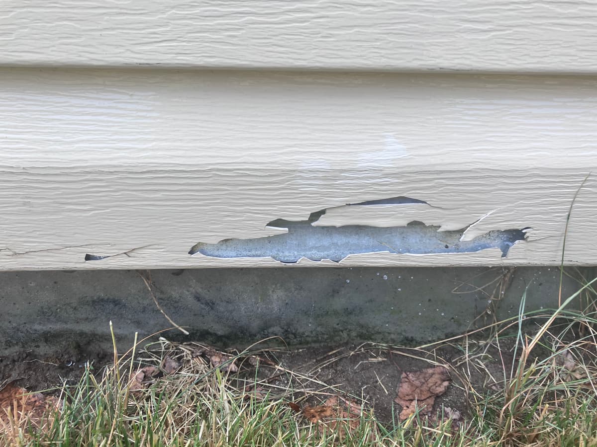 Fixing a Damaged Siding of a House

Description of Issue