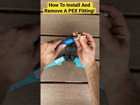 ￼How To Install And Remove A PEX Fitting! #shorts #construction #howto