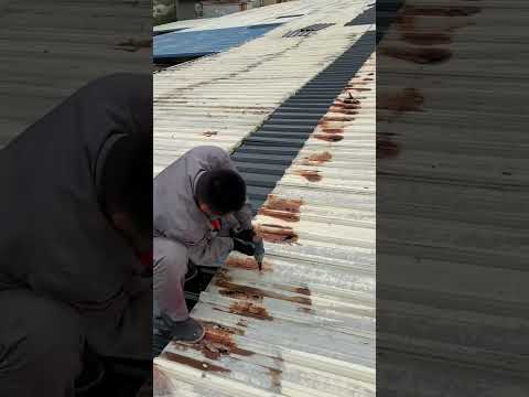 Repair Leaking Zinc roof #rusty #oldzinc #Tool #machinery #smartwork #technology #viral #short