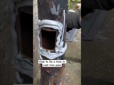 How to fix a hole in cast iron pipe#diy #tips