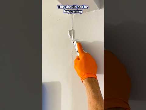😱 How to fix a crack in drywall #shorts #crack #drywallrepair