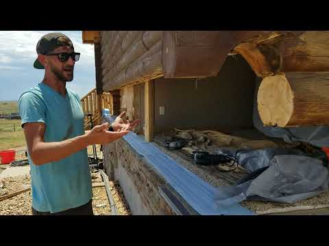 Log Rot Replacing Flashing, Sill Plate and or Closed-cell foam installation