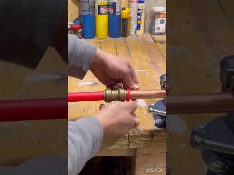 Use piece of PEX pipe to remove Shark bite fitting/couplings. #howto #diy #sharkbite #plumbing