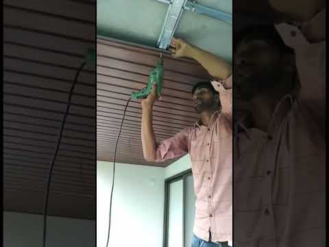 soffit panel ceiling installation #youtubeshorts #shorts #pvc