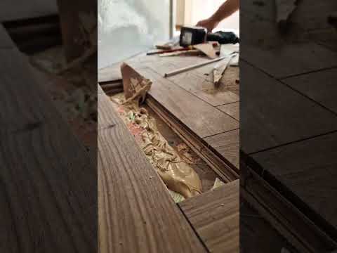 How To Replace A Damaged Wood Floor Plank (Parquet Block Removal And Replacment)