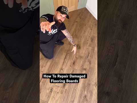 How To Repair Damaged Laminate Flooring Boards #diy #asmr #shorts