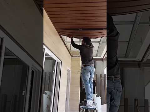 PVC panel installation | How to install PVC panel | PVC ceiling #shorts #pvc #falseceiling