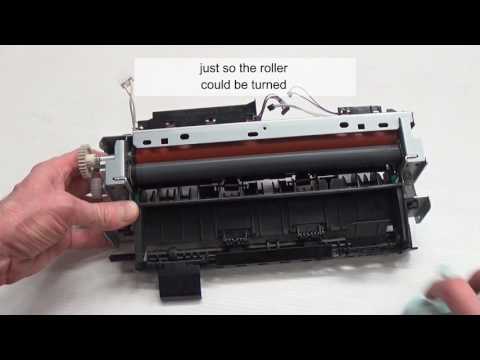 How to clean a printer fuser roller