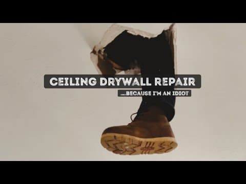 How to repair ceiling drywall